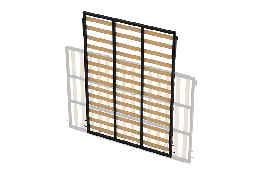Le lit Morphy installé en position verticale ou horizontale