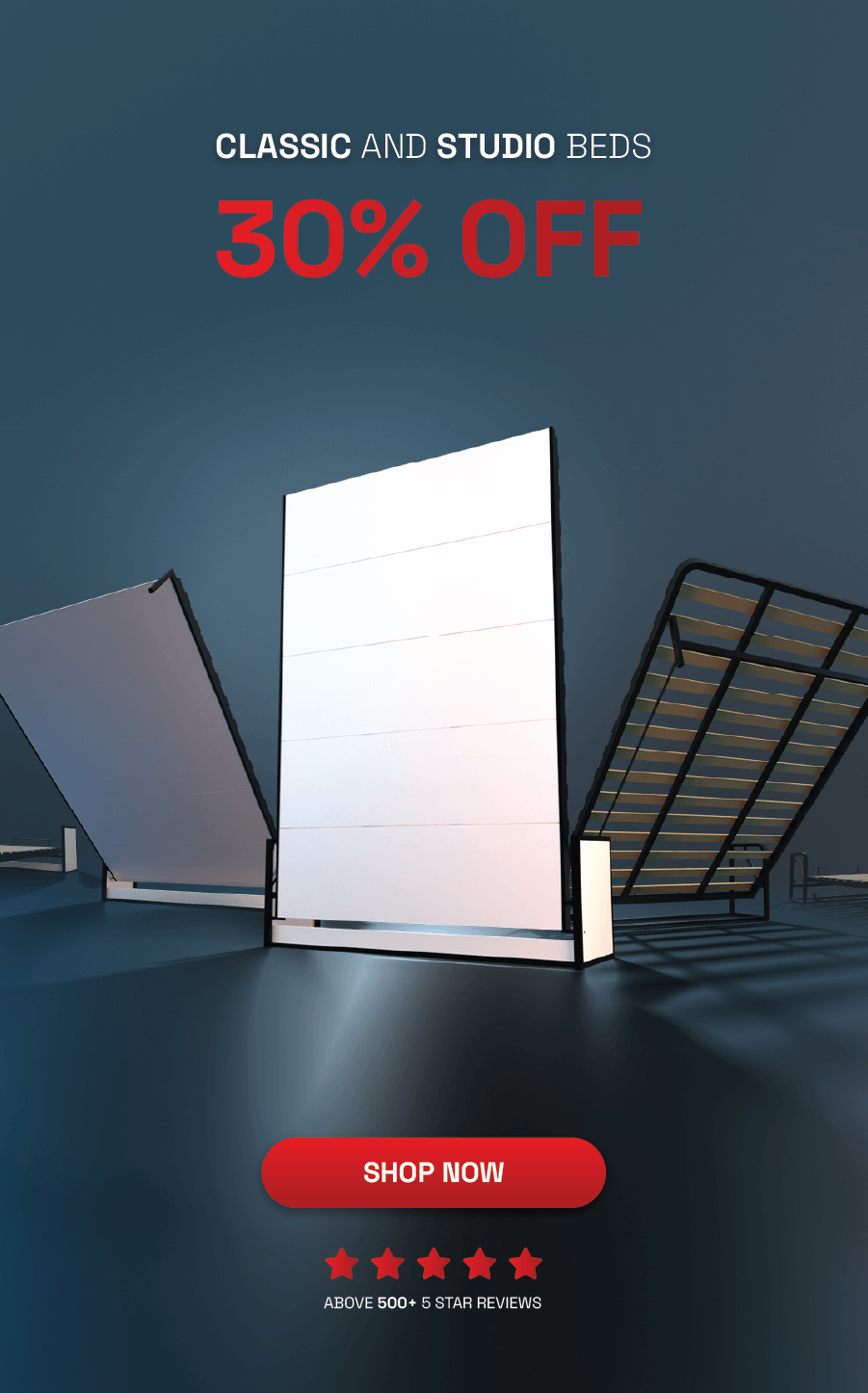 30% off all Studio and Classic Wall Beds