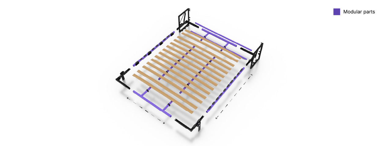 Collegalo ed espandilo facilmente. SizeFlex, il sistema di struttura modulare con elementi universali che si collegano e si espandono facilmente
