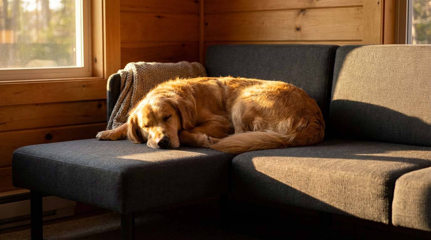 Morphy Sofa cushions shown with removable zippered fabric covers, designed to be easily replaced or machine washed