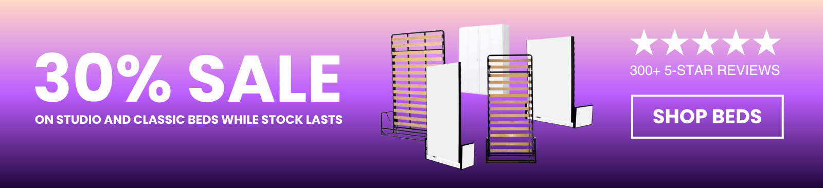 30% off all beds – while stocks last